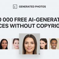banque image visages crées par IA