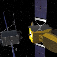 Un remorqueur spatial MEV-1, normalement capable d'augmenter la durée de vie des autres satellites