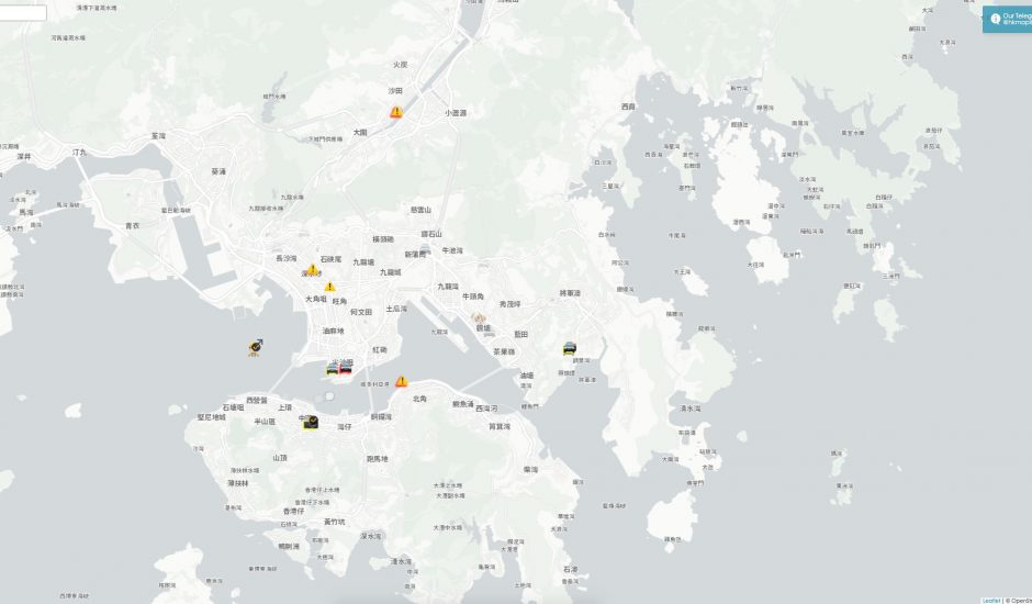 Capture d'écran du site hkmap.live.
