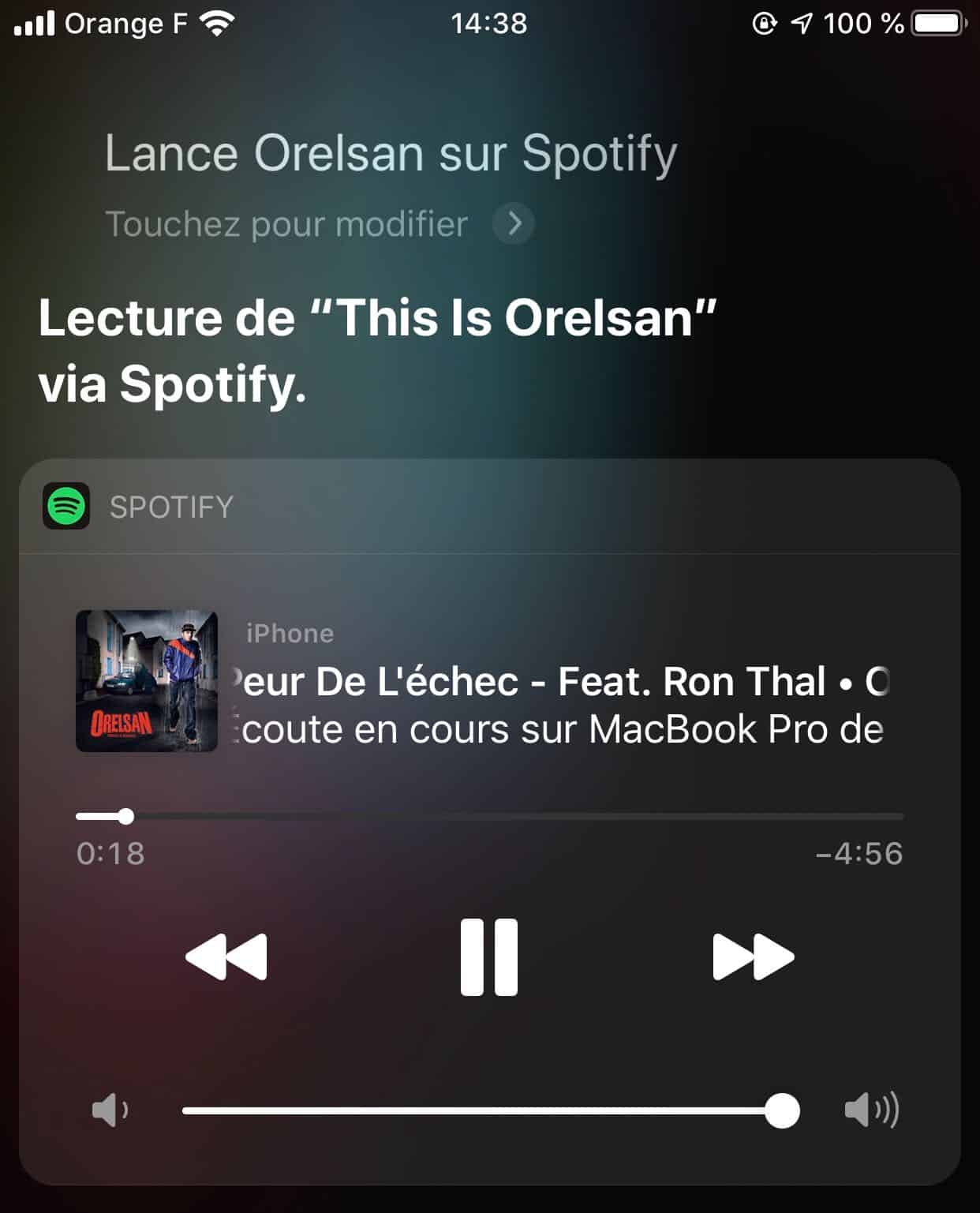 Siri est désormais capable de lancer une chanson sur Spotify