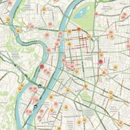 Carte en temps réel de Waze à Lyon