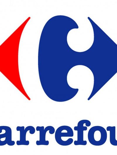 Le logo de Carrefour.