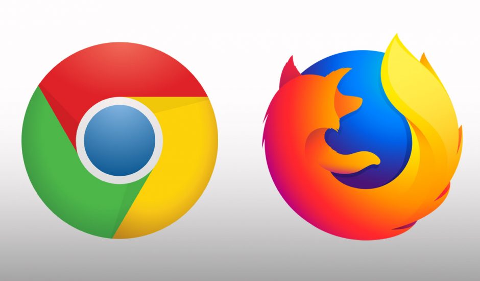 Les logos de Chrome et Firefox