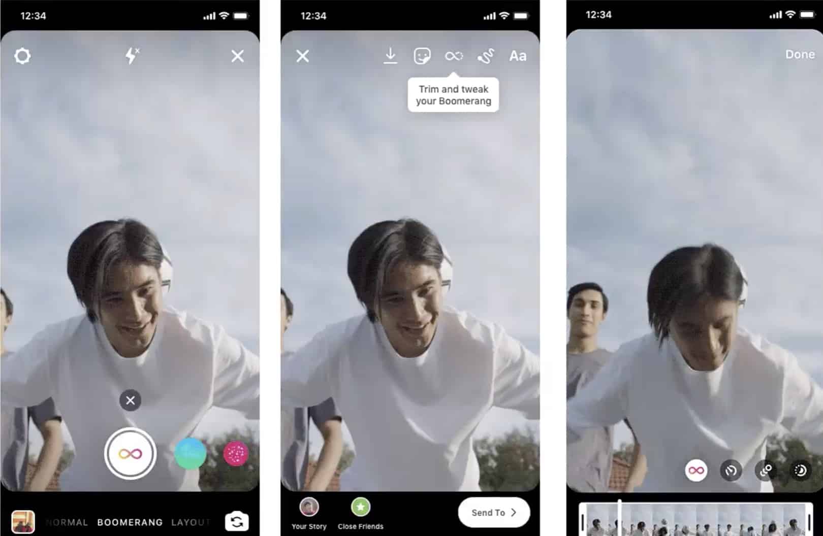 Les nouveaux effets sur les boomerangs d'Instagram