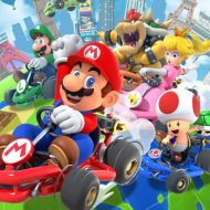 L'affiche du jeu Mario Kart tour développé par Nintendo