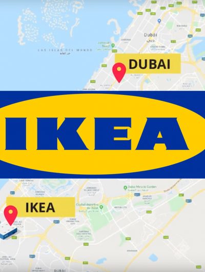 Ikea : le trajet séparant le centre de Dubai au magasin IKEA le plus proche.