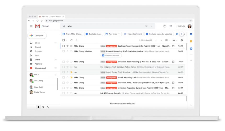 Google simplifie les recherches d'e-mails sur Gmail.