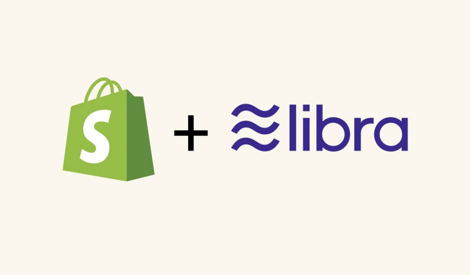 Les logos de Libra et de Shopify