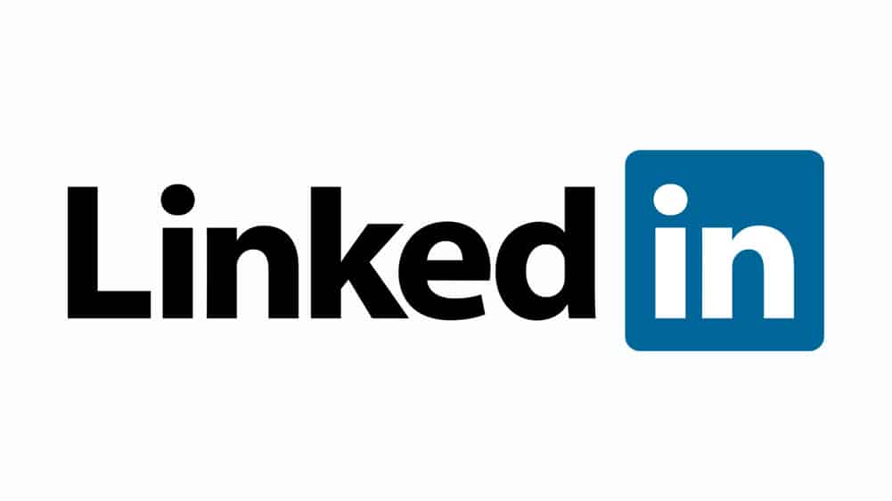 Le logo LinkedIn sur un fond blanc.
