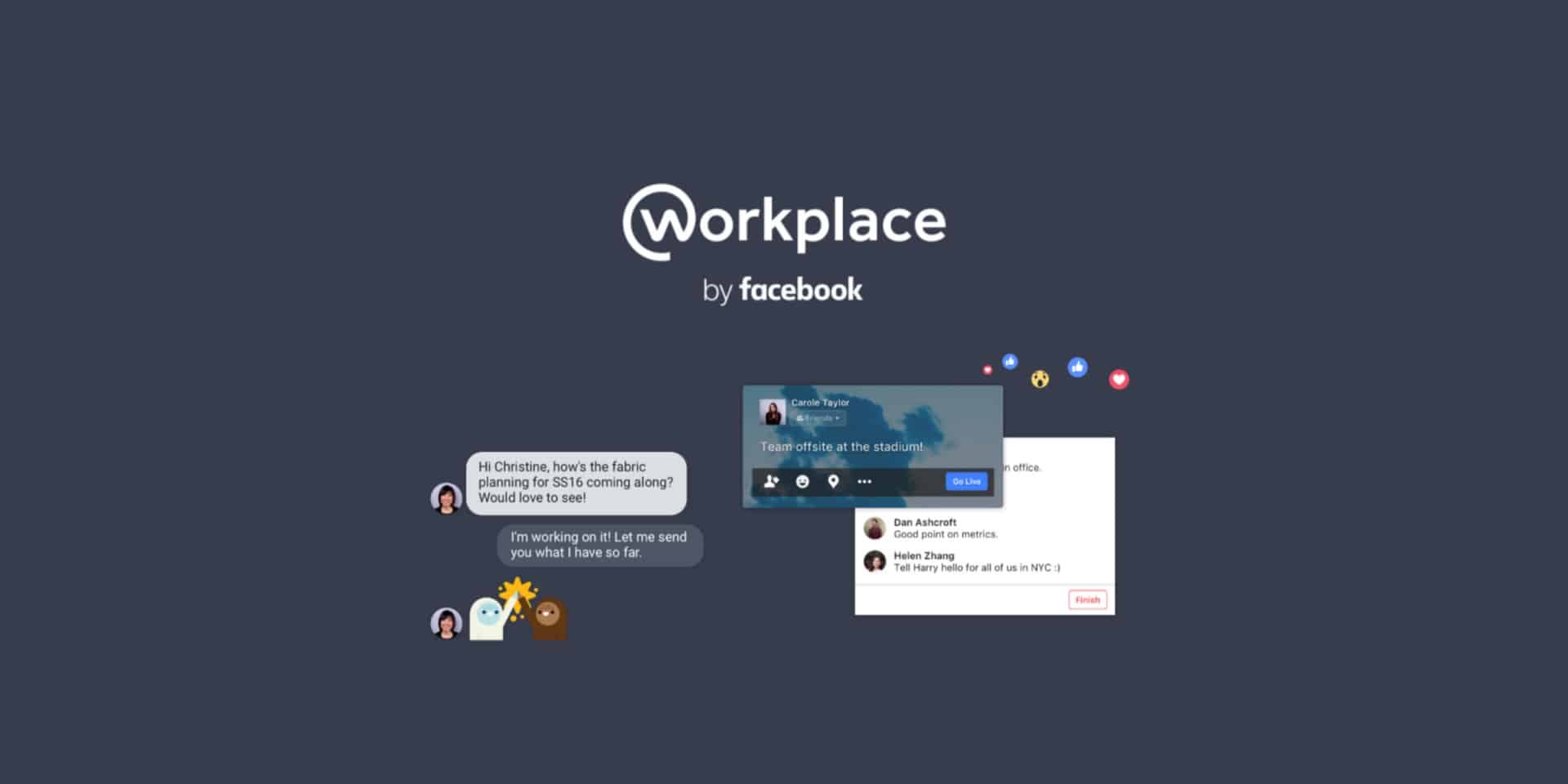 Image de présentation de l'outil Workplace by Facebook.