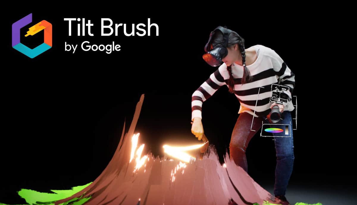 Tilt Brush : une femme peint un volcan en réalité virtuelle