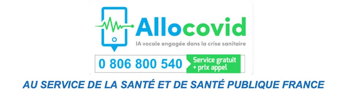 AlloCovid - logo et numéro de téléphone