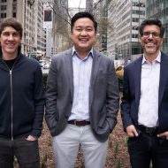 Dennis Crowley, un des cofondateurs de Foursquare ; David Shim, actuel PDG de Foursquare ; Gil Elbaz, fondateur de Factual.