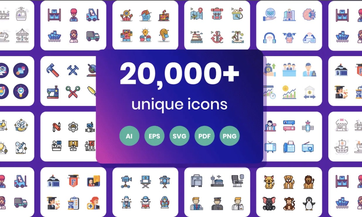 Les icônes proposés par Flat Icons