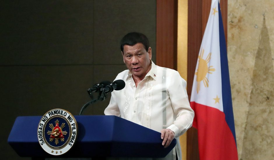 Le président des Philippines Rodrigo Duterte
