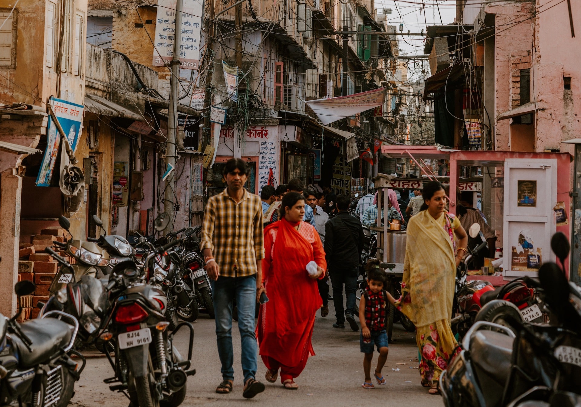 Une rue en Inde.