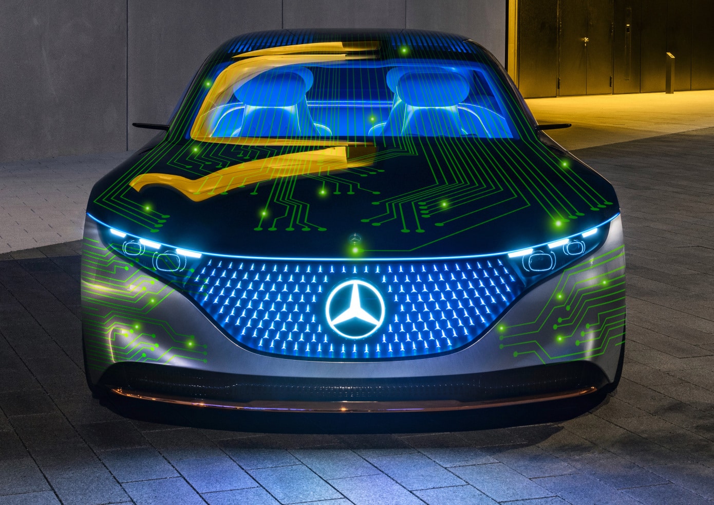 Image d'un véhicule Mercedes nouvelle génération.
