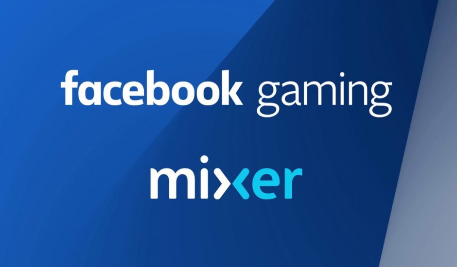 Le logo de Facebook Gaming et celui de Mixer.