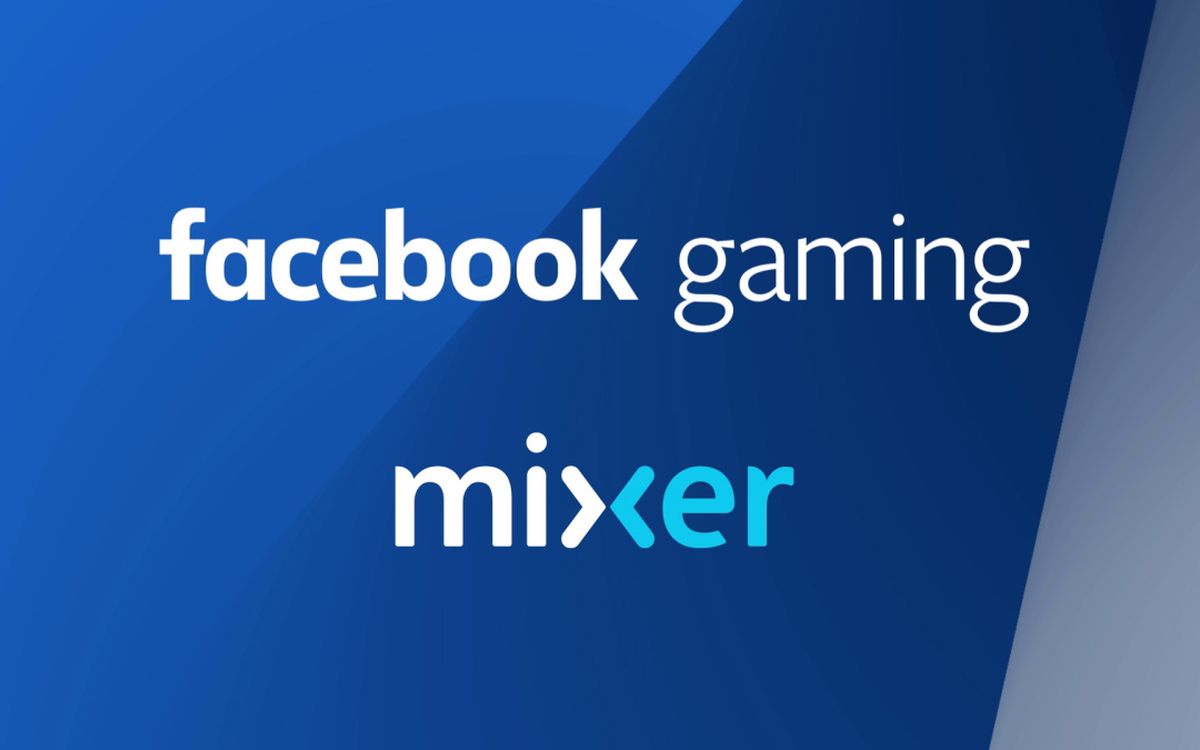 Le logo de Facebook Gaming et celui de Mixer.