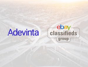 Illustration présentant le logo de Adevinta et celui des petites annonces d'eBay