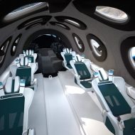 interieur de la cabine VSS Unity de Virgin Galactic