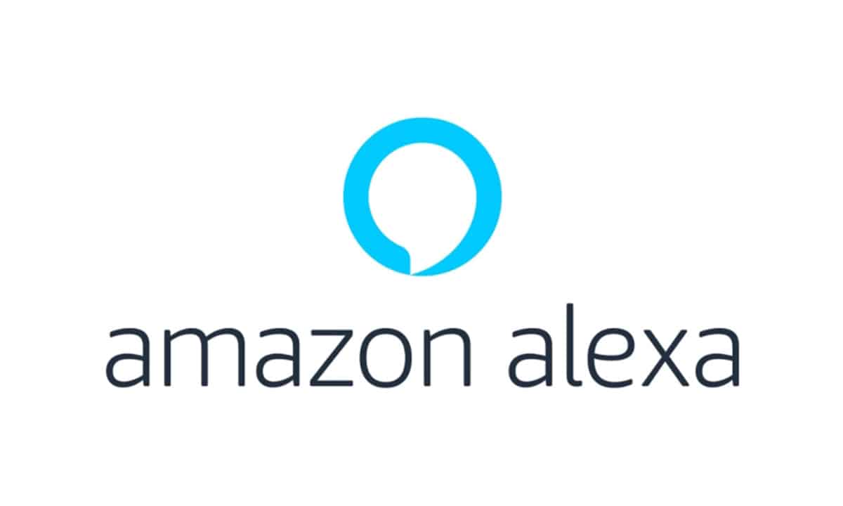 Le logo Amazon Alexa sur fond blanc.