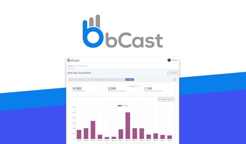 logo de bCast et onglet analytics