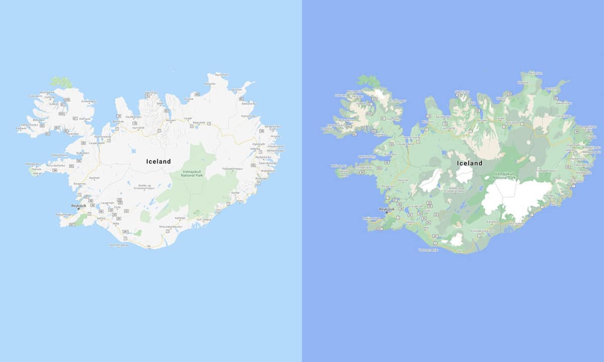Comparaison des nouvelles cartes Google Maps