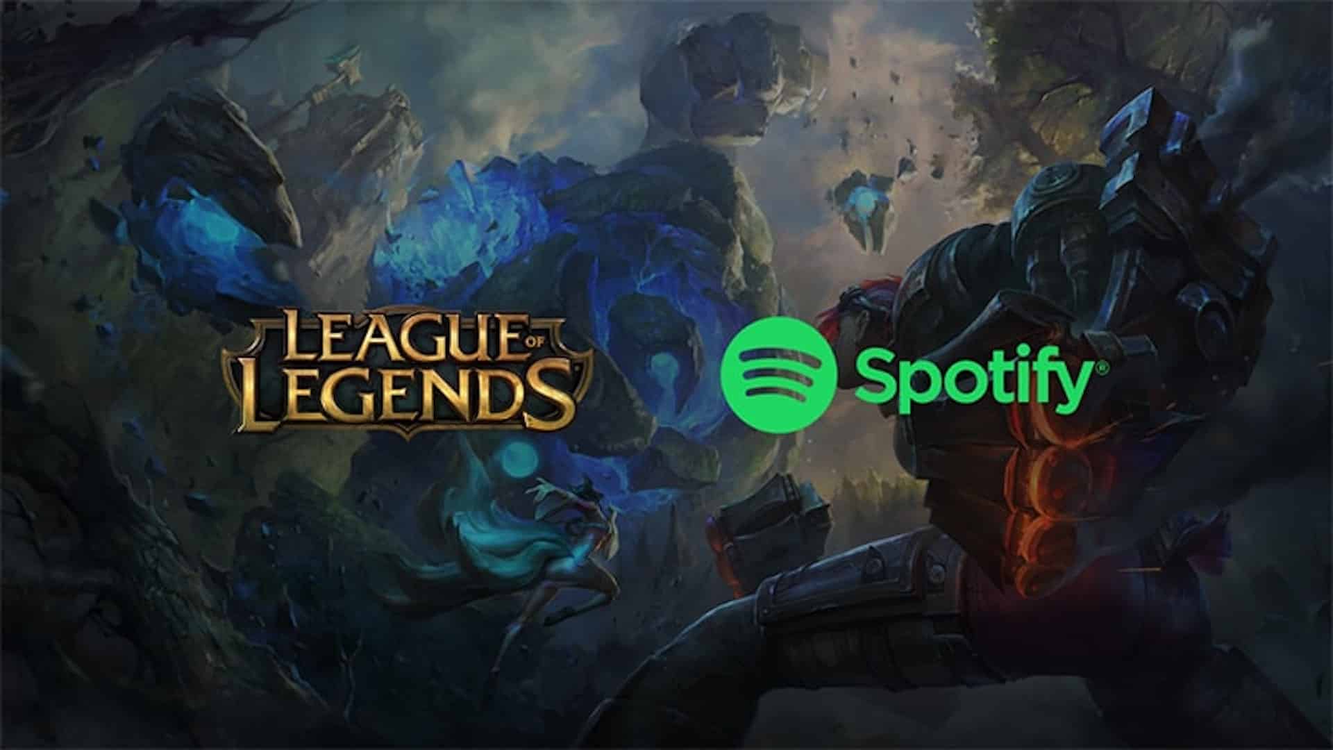 Illustration du partenariat entre Spotify et League of Legends.