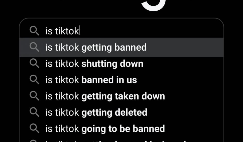 Une recherche Google sur l'interdiction de TikTok aux États-Unis;