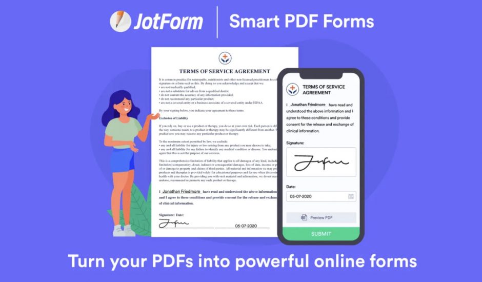 JotForm formulaires PDF