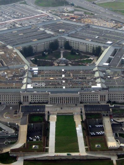Une vue aérienne du Pentagone.