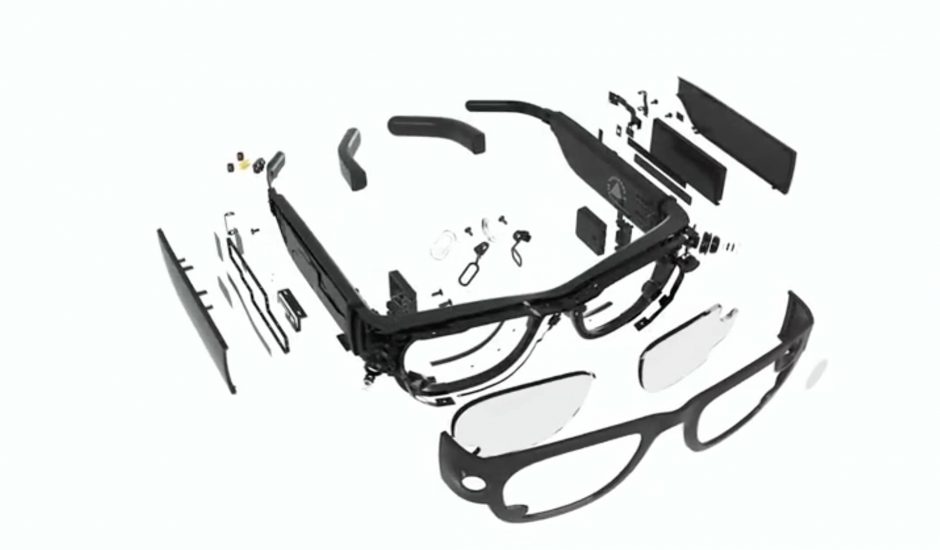 Schéma des lunettes intelligentes créées par Facebook et Ray-Ban.