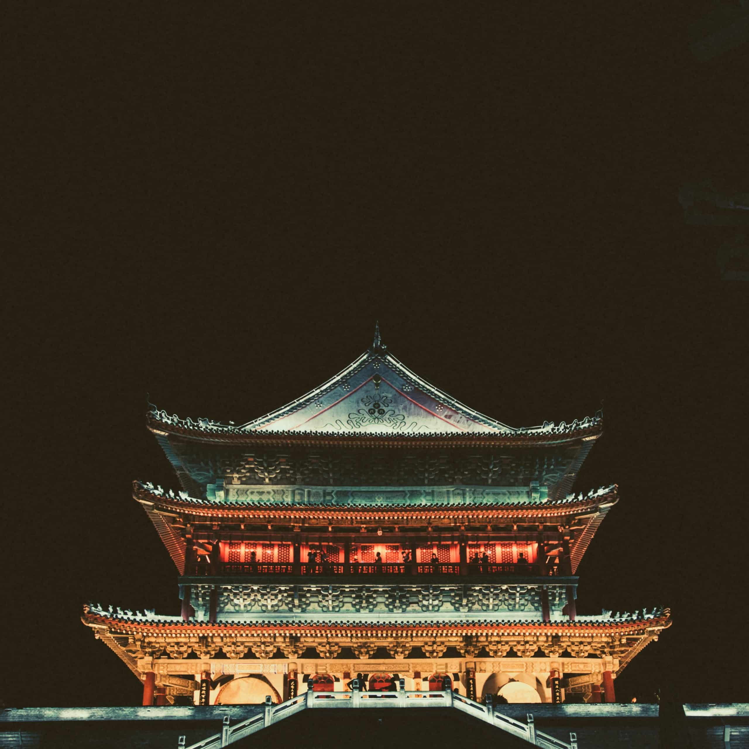 Un vieux temple à Xi'an en Chine