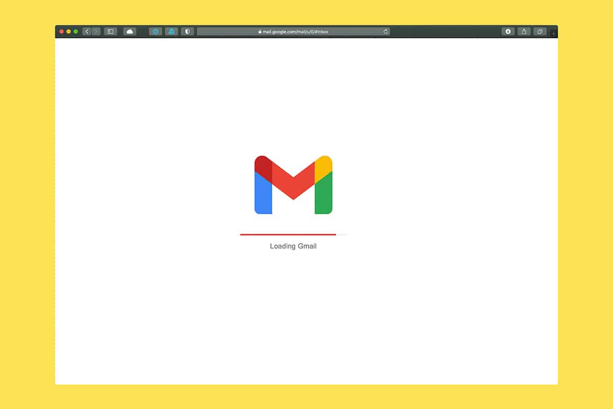 Interface web de Gmail sur Safari macOS.