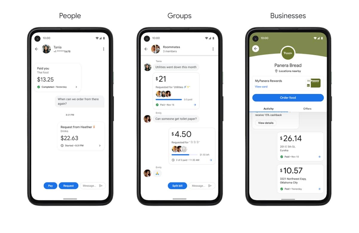 Google Pay - Captures d'écran de l'application