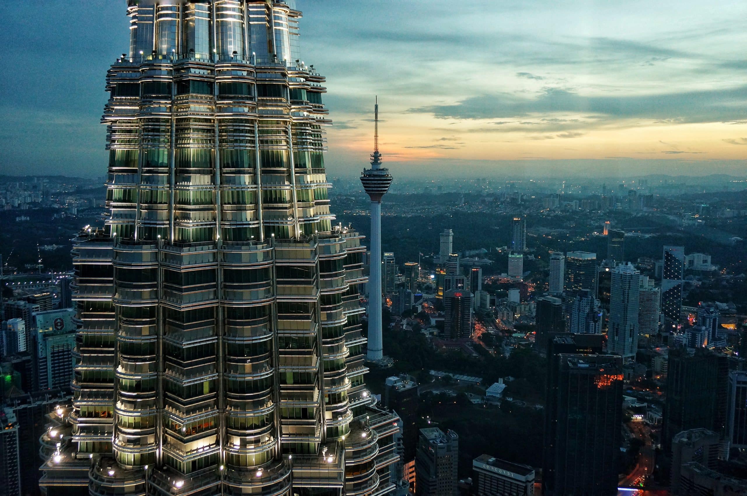 Les tours Petronas à Kuala Lumpur en Malaisie