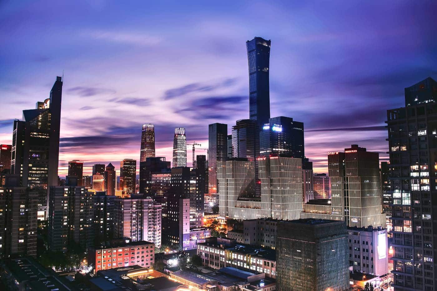 Des gratte-ciel à Pékin.