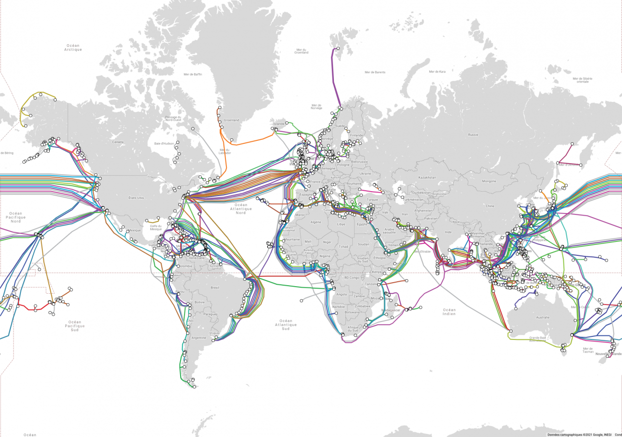 Carte des câbles sous-marin