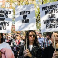 Des employés de Google dénonçant les mauvais traitements infligés aux femmes dans le secteur des technologies