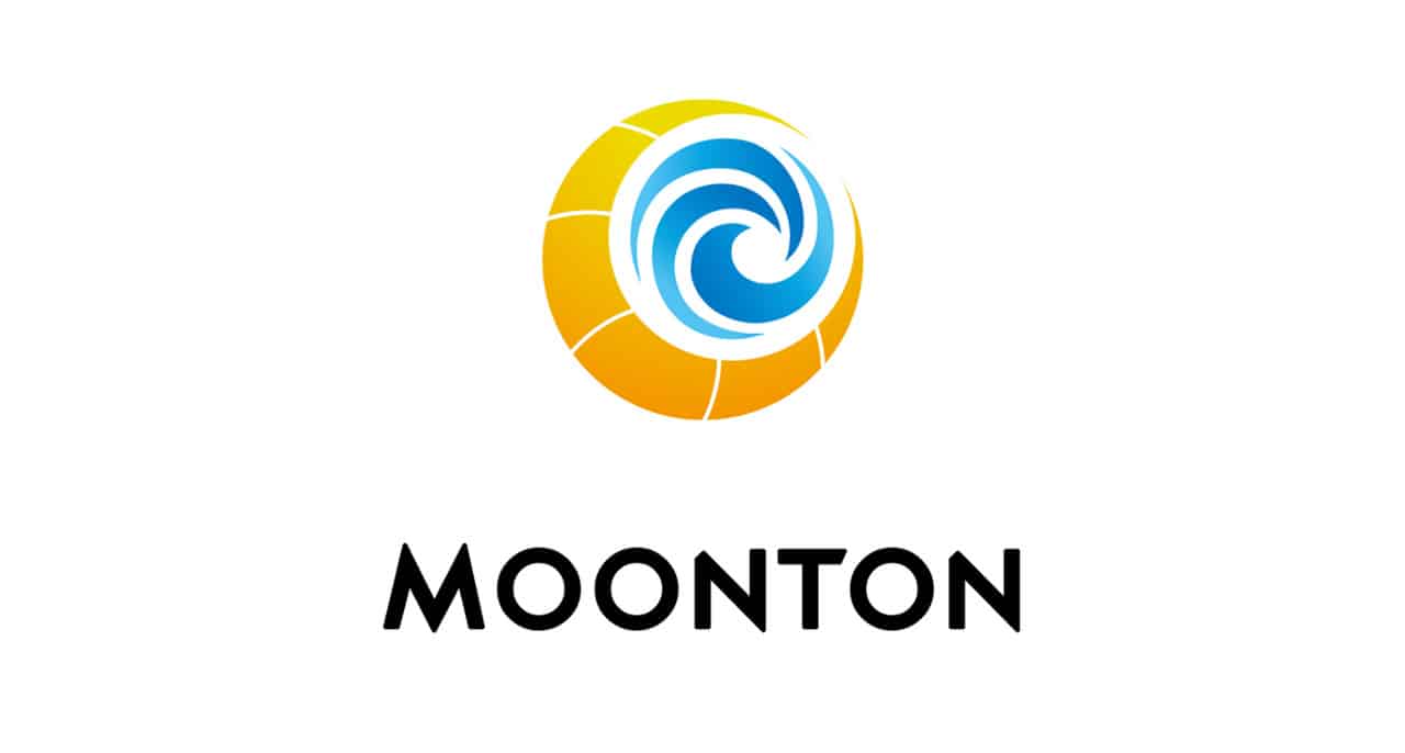 Le logo de Moonton sur un fond blanc.
