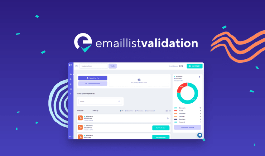 email liste validation