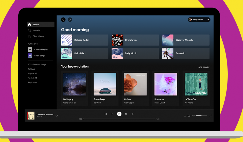 Spotify présente une nouvelle présentation de son application PC et mac