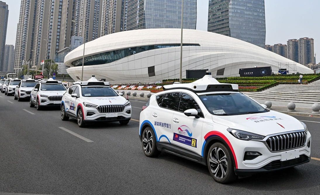 Des véhicules autonomes de Baidu.