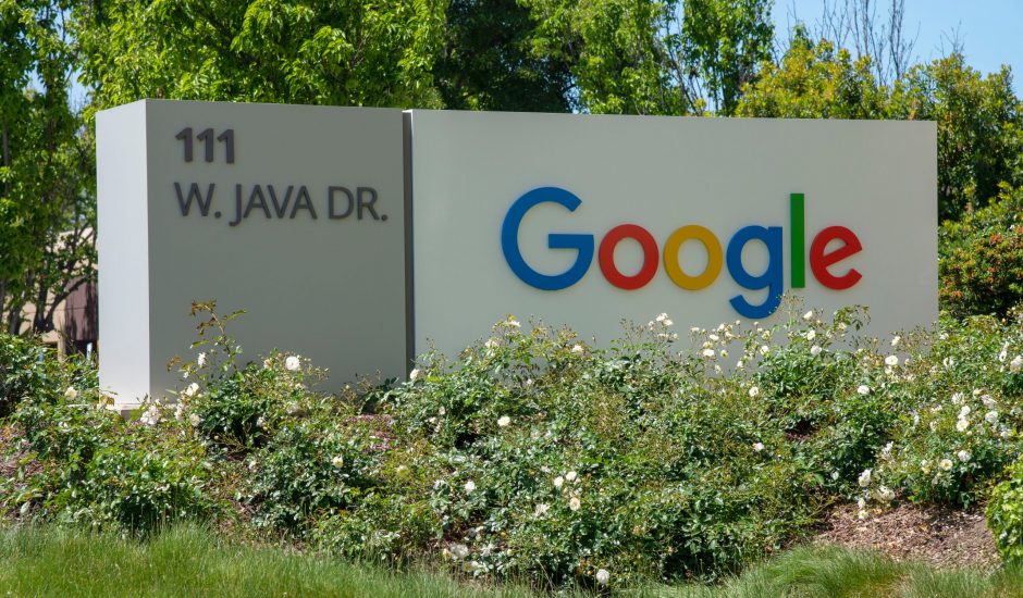 L'entrée des bureaux de Google a Sunnyvale en Californie