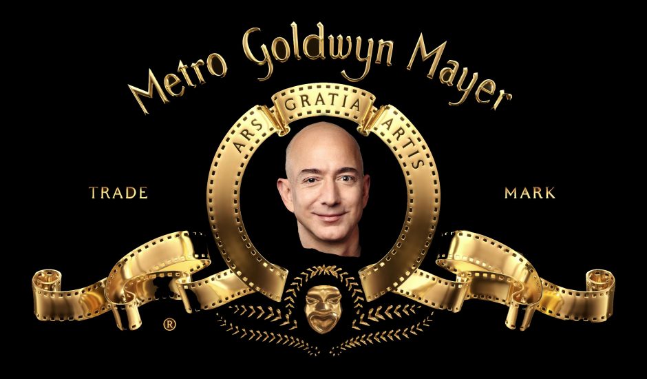Montage avec Jeff Bezos à la place du lion de la MGM