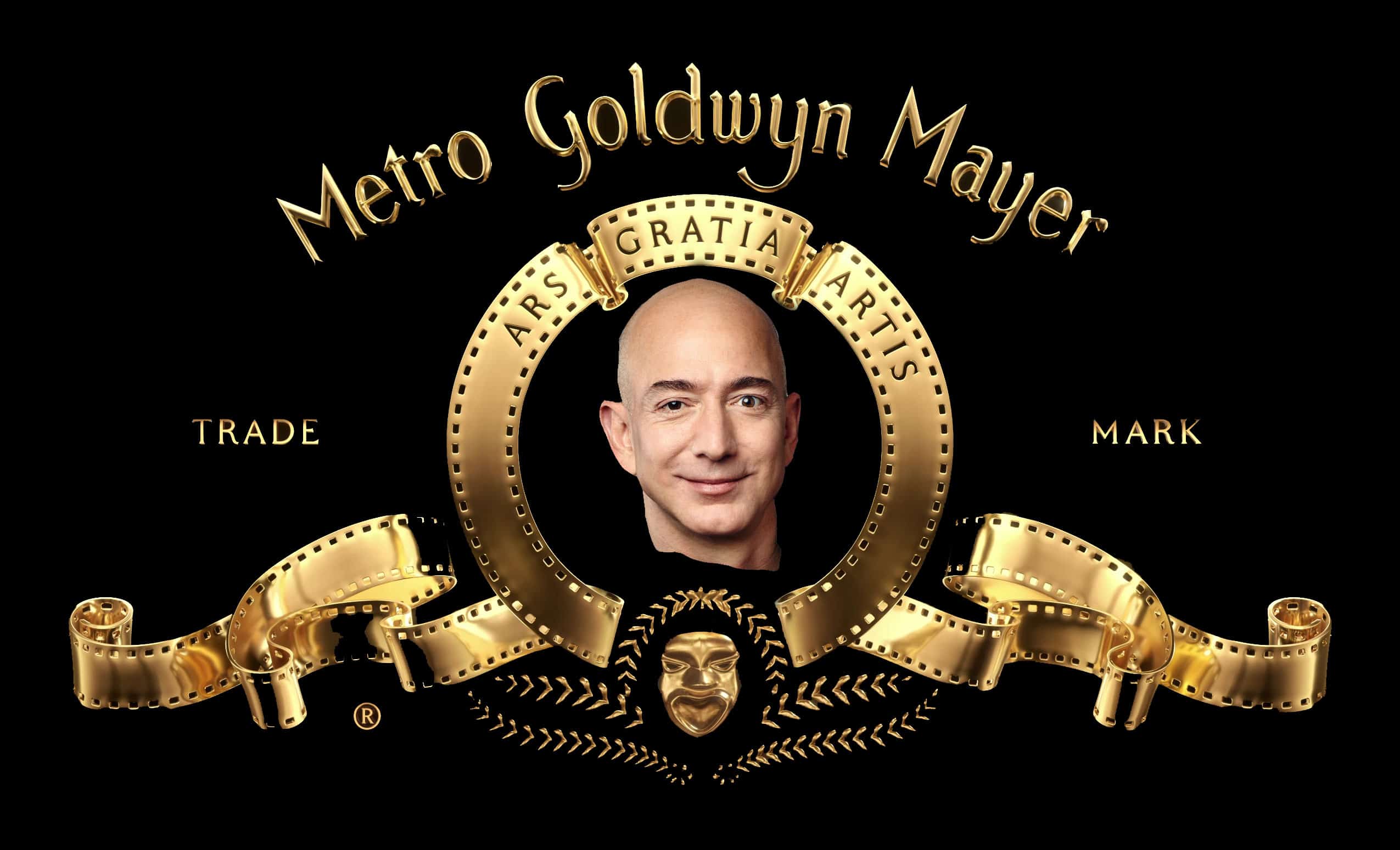 Montage avec Jeff Bezos à la place du lion de la MGM