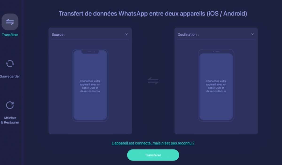 app WhatsApp iPhone vers Android