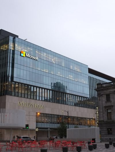 Photographie des bureaux de Microsoft à Vancouver au Canada.