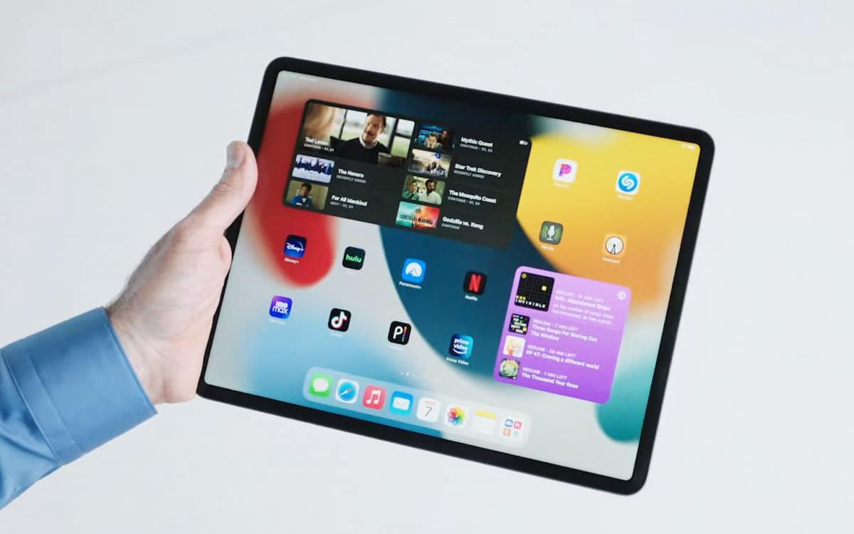 Un iPad intégrant iPadOS 15.